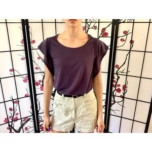 Mossimo Purple Butterfly Sleeve Blouse